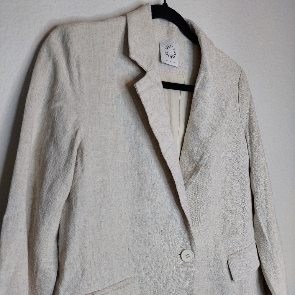 Lili Sidonio Linen Blend Blazer Size Small